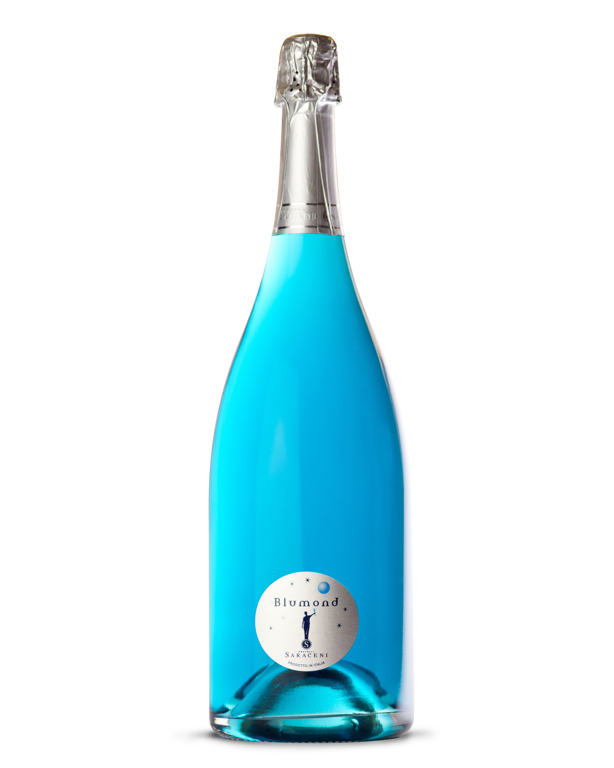 Blumond Magnum — bright blue sparkling sweet wine, 1500ml magnum bottle, Saraceni Wines