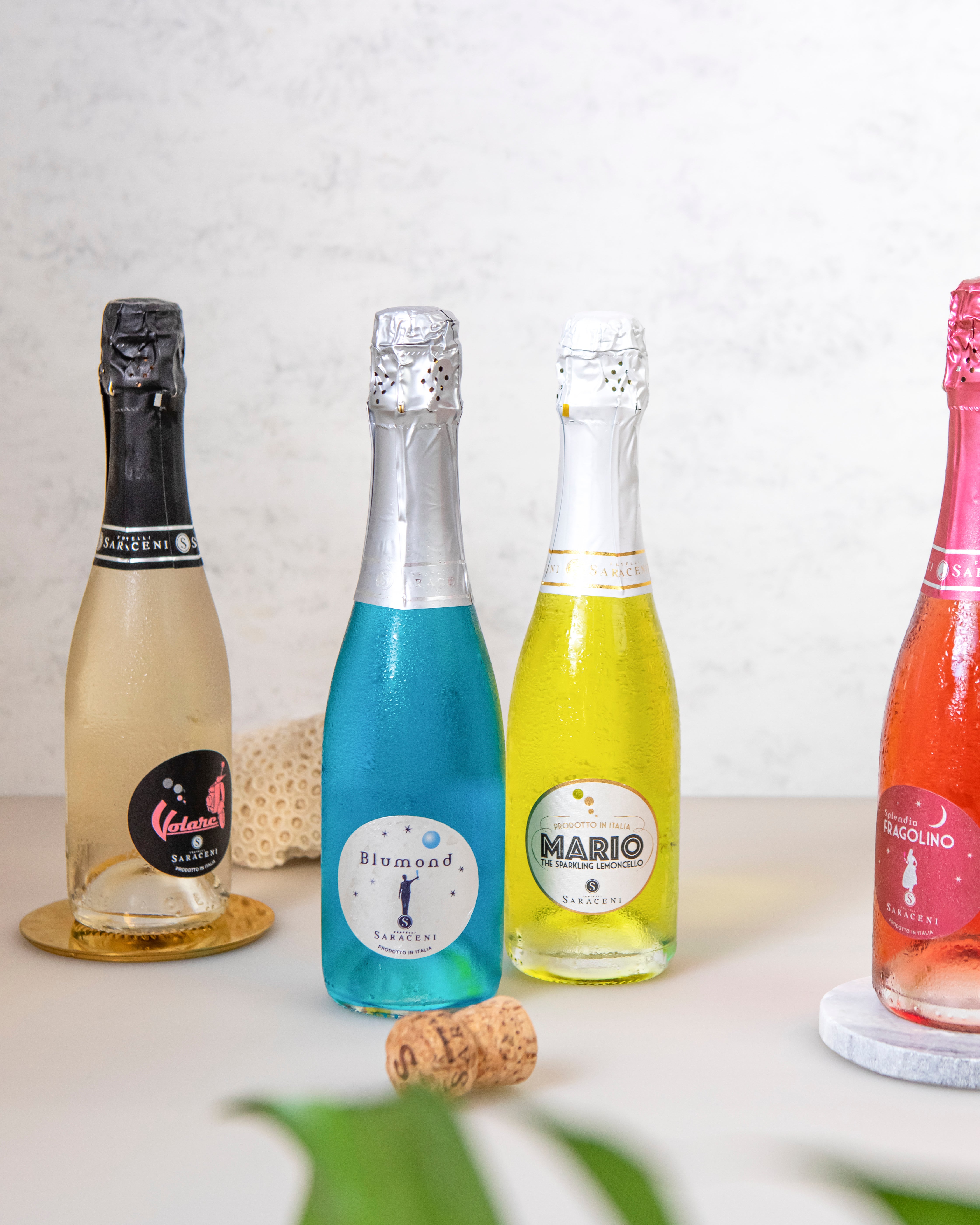 Bottled sunshine pack — assorted Saraceni sparkling wine bundle, 12 x 375ml mini bottles, Saraceni Wines