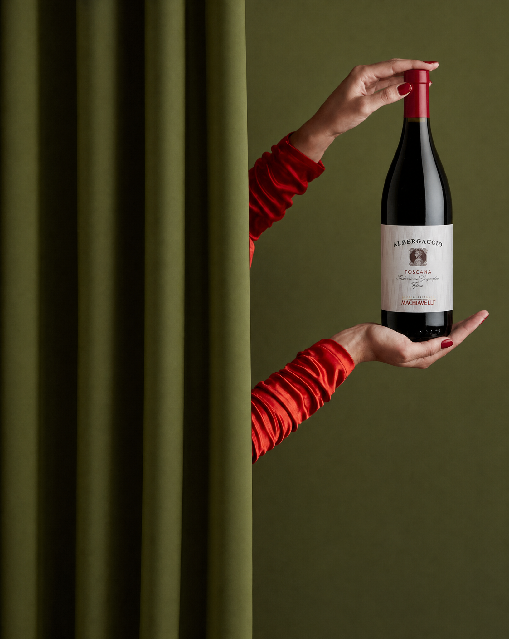 Albergaccio Machiavelli — ruby red dry red wine, 750ml, Saraceni Wines (product shot)