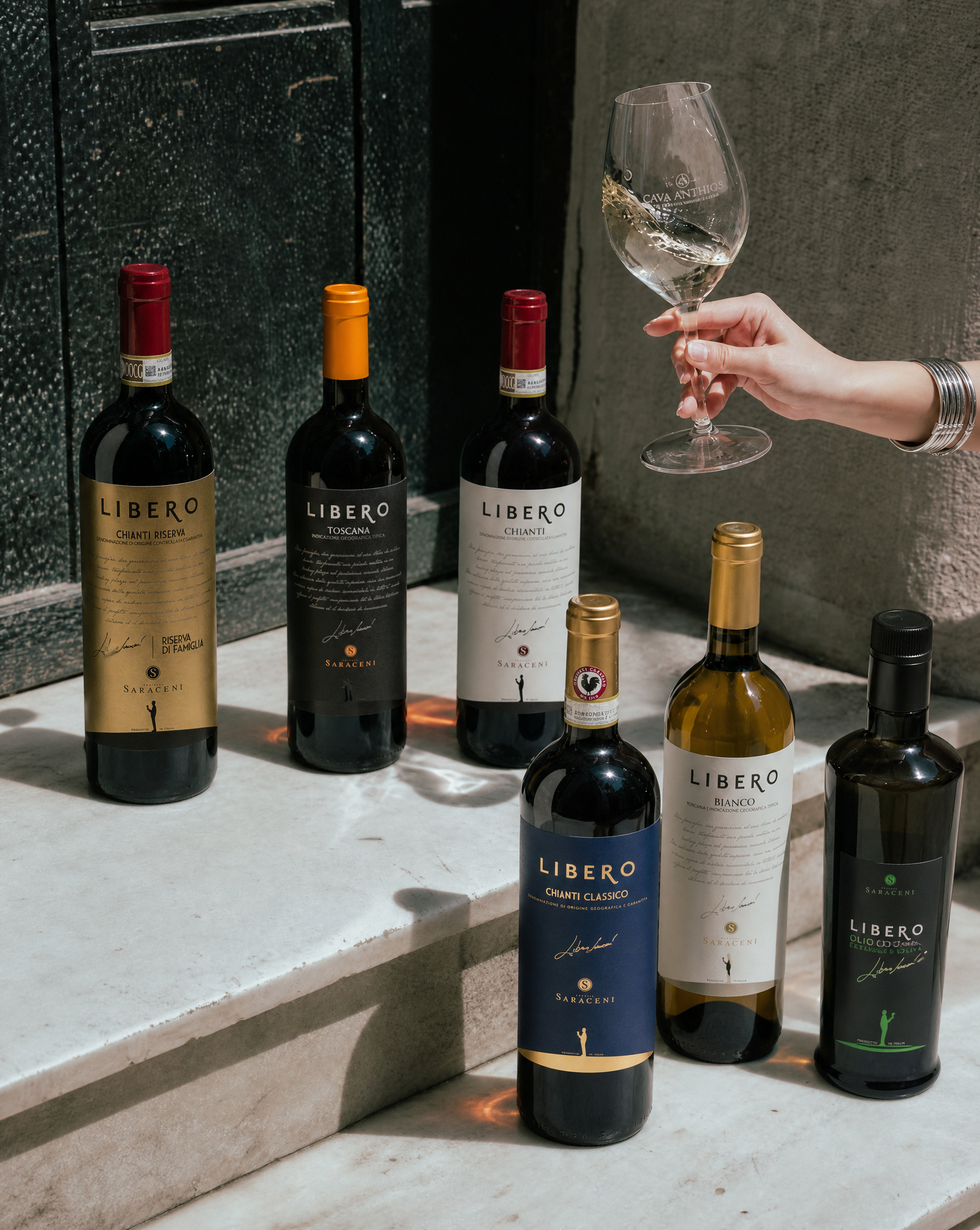 Made in Tuscany, with Love pack — assorted Saraceni Tuscan red wine bundle, 6 bottles, Saraceni Wines (product group shot)