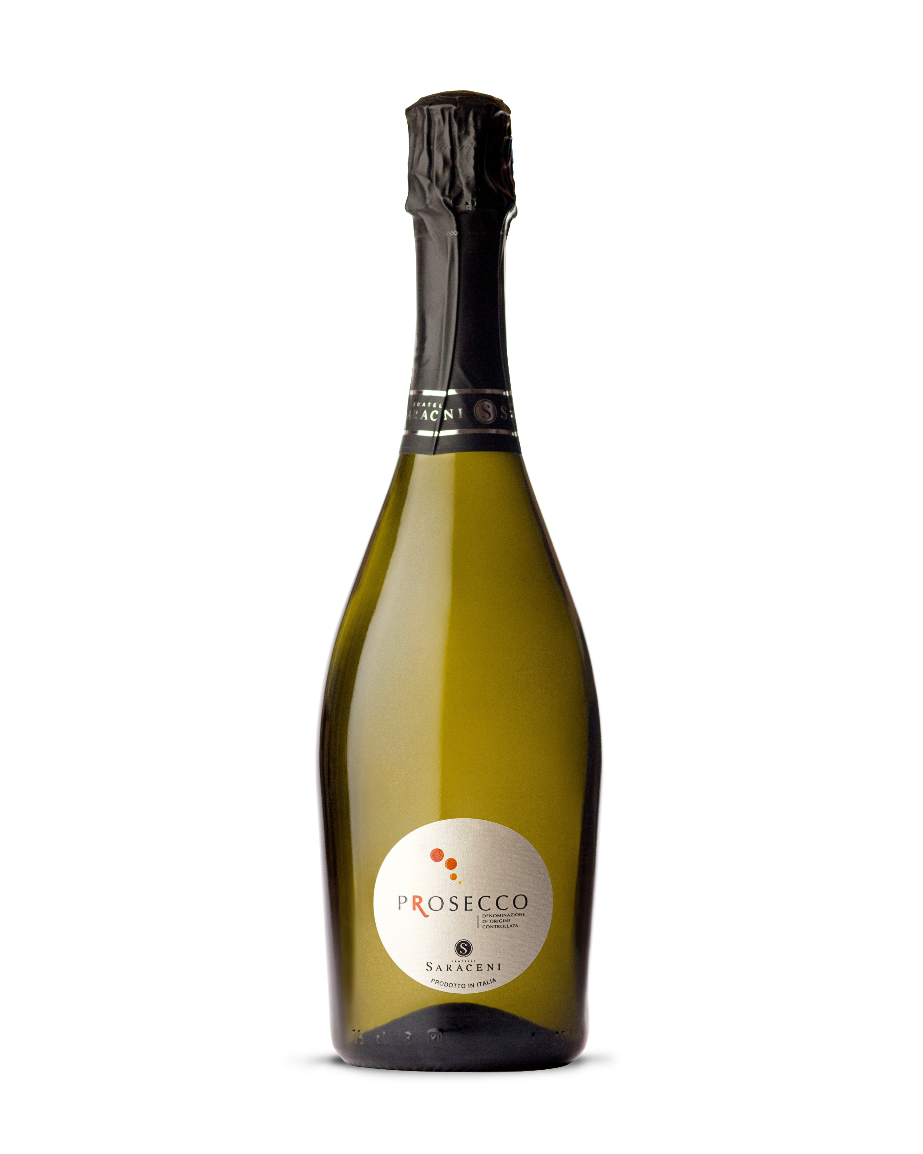 Prosecco DOC — pale golden straw extra-dry sparkling wine, 750ml, Saraceni Wines