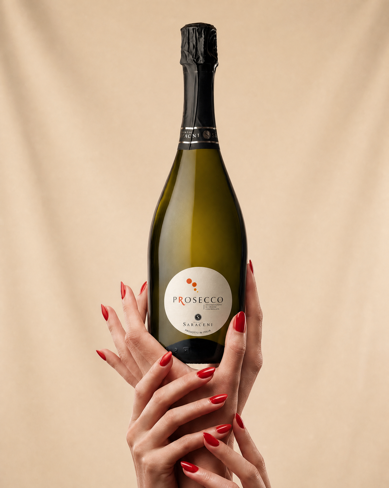 Prosecco DOC — pale golden straw extra-dry sparkling wine, 750ml, Saraceni Wines (lifestyle image)
